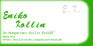 eniko kollin business card
